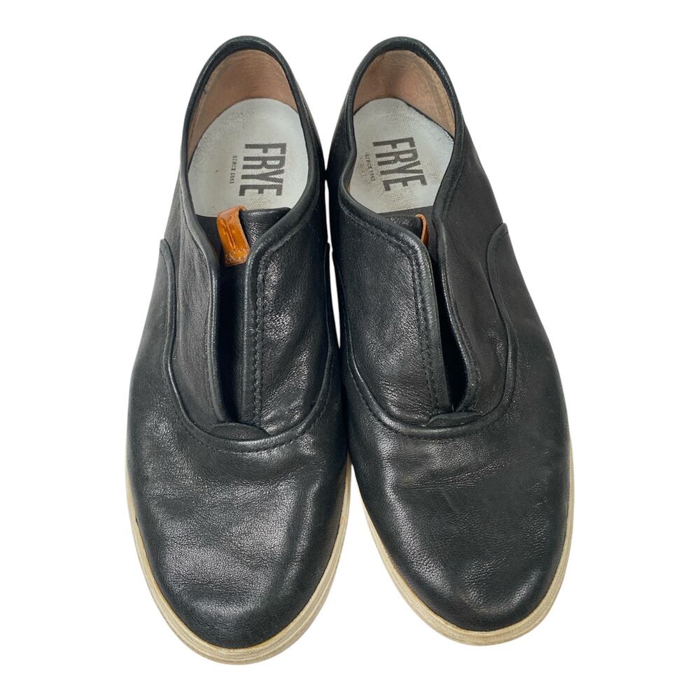 Frye Maya Women's Shoes Black Leather Round Toe Slip On Shoes Size 9.5